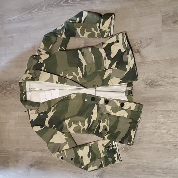 Zadig & Voltaire Camo Button Front Jacket S NWT - Picture 3 of 7
